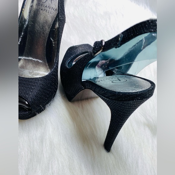 Adrianna Papell Elegant Black Lace Heels Size 8 M - Picture 4 of 6